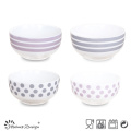 13cm Nouveau Bone China Bowl Simple Color Decal